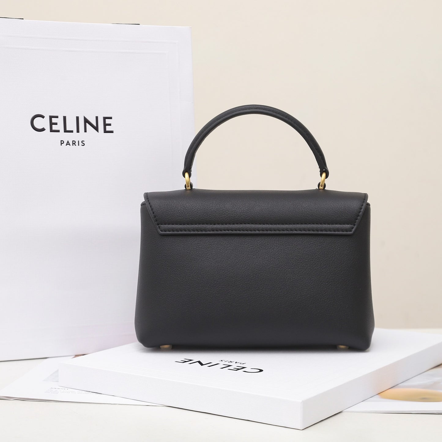 CE 25 Cowhide gold buckle  shoulder bag