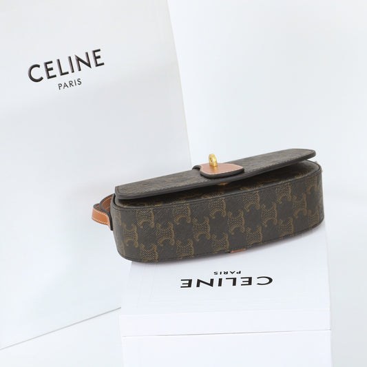 CE 25 LOGO printing gold lock decoration hand-held shoulder bag
