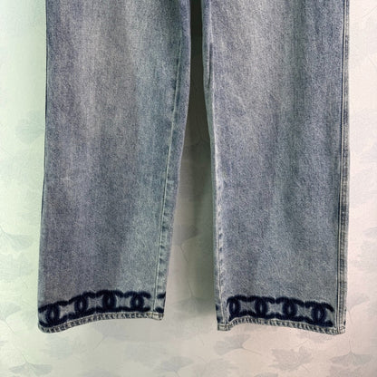 C 25 Spring and Summer New Products Wide-leg Jeans,
