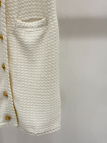 L 25 Early Spring New v-neck Attachment Button Casual Knit Dresses