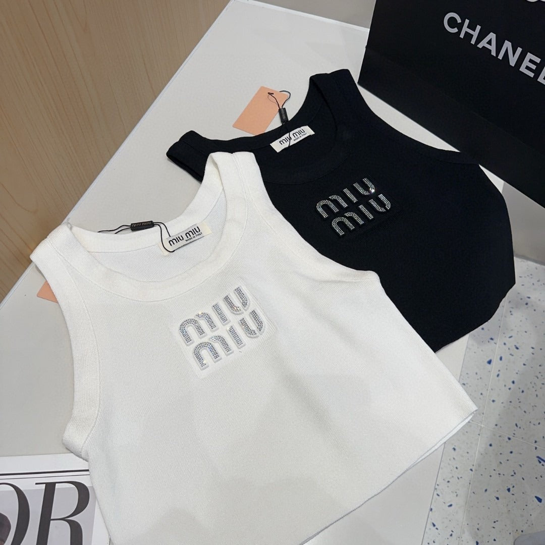 M 25 Rhinestone Logo Vest