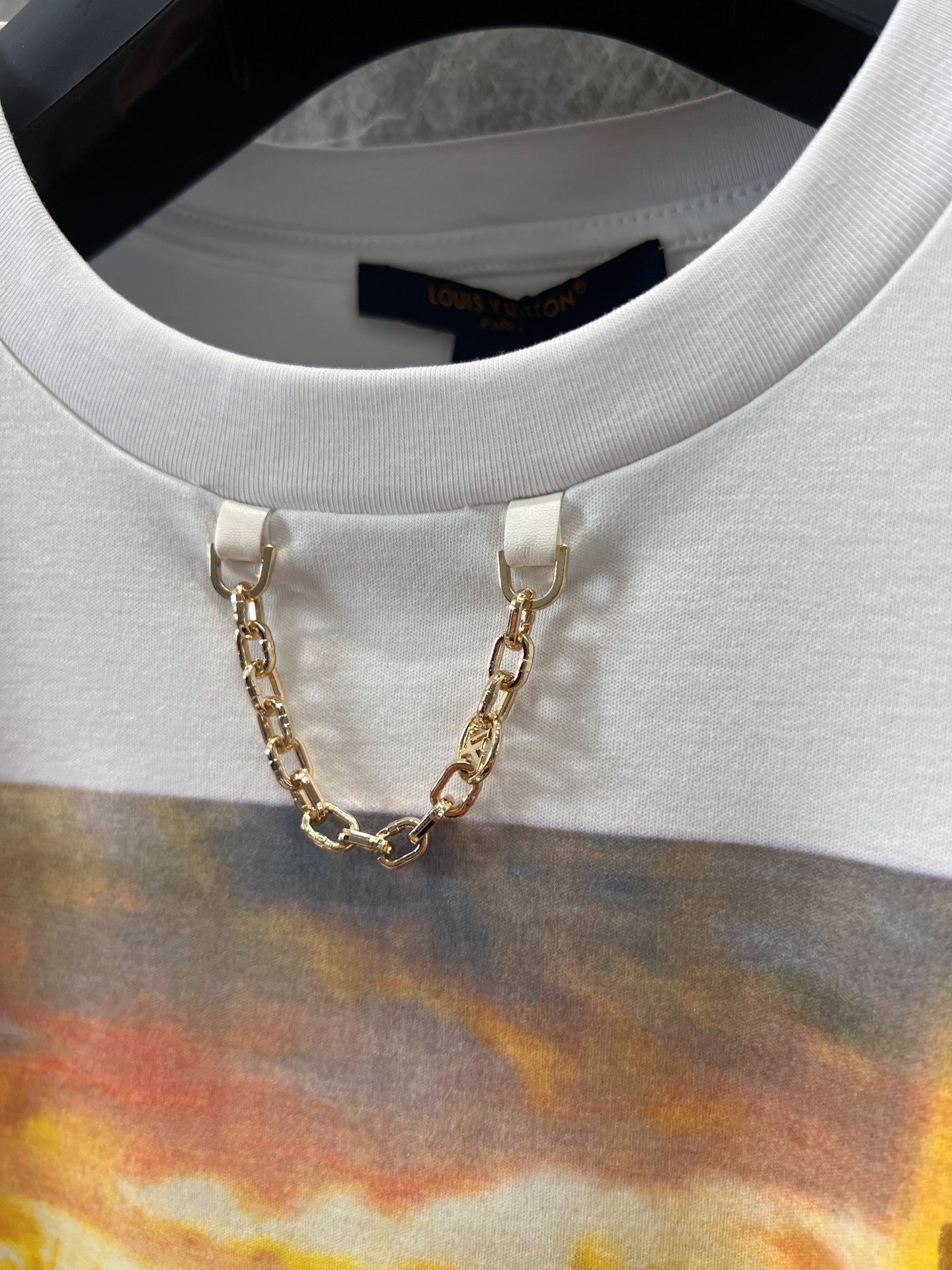 L 25 Spring and Summer New Short Printed Chain T-shirt