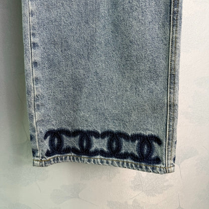 C 25 Spring and Summer New Products Wide-leg Jeans,