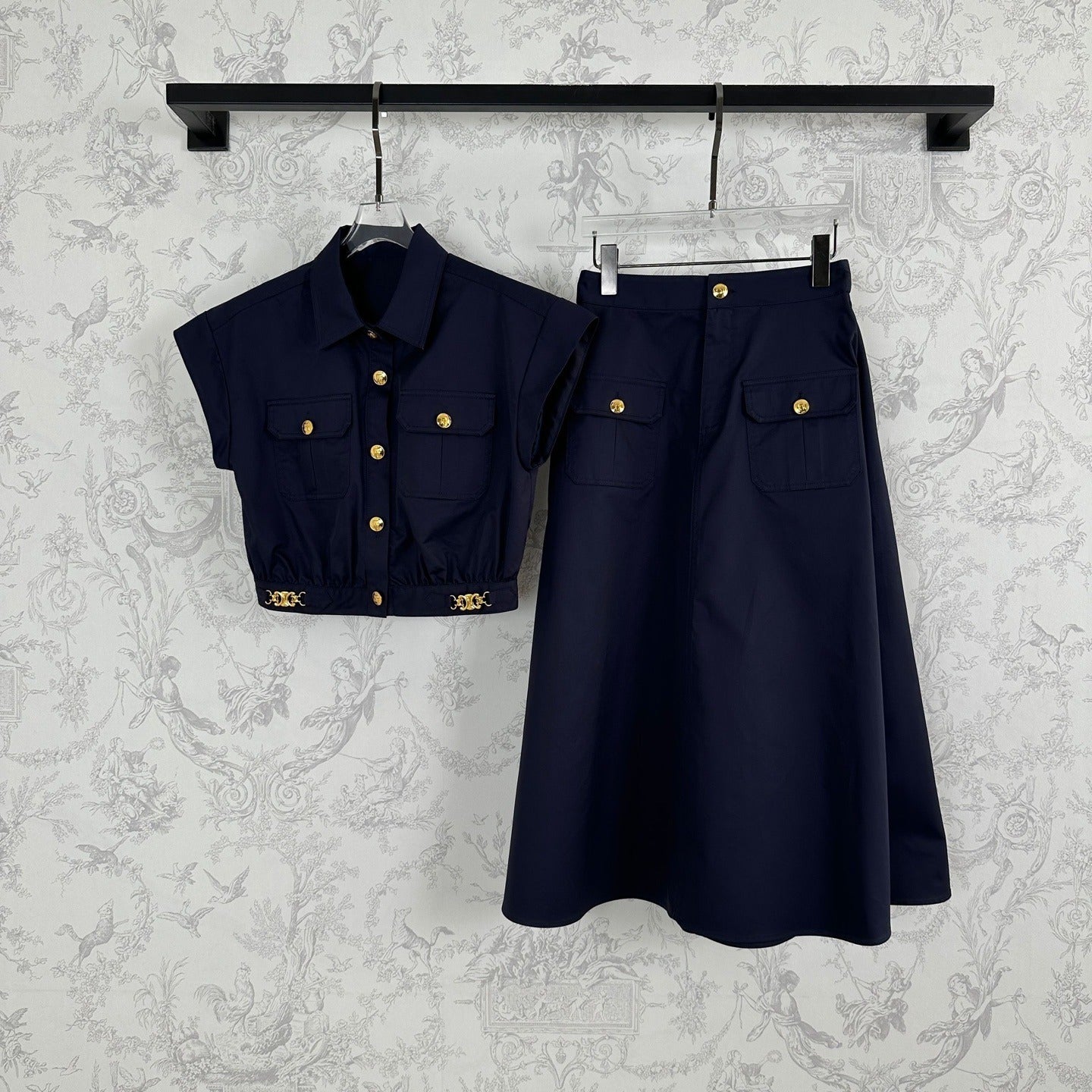 CE 25 Twill cotton poplin Pressing double line design Set!