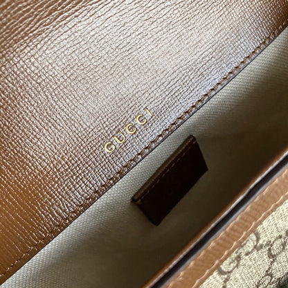 G Horsebit 1955 mini shoulder bag Beige and ebony