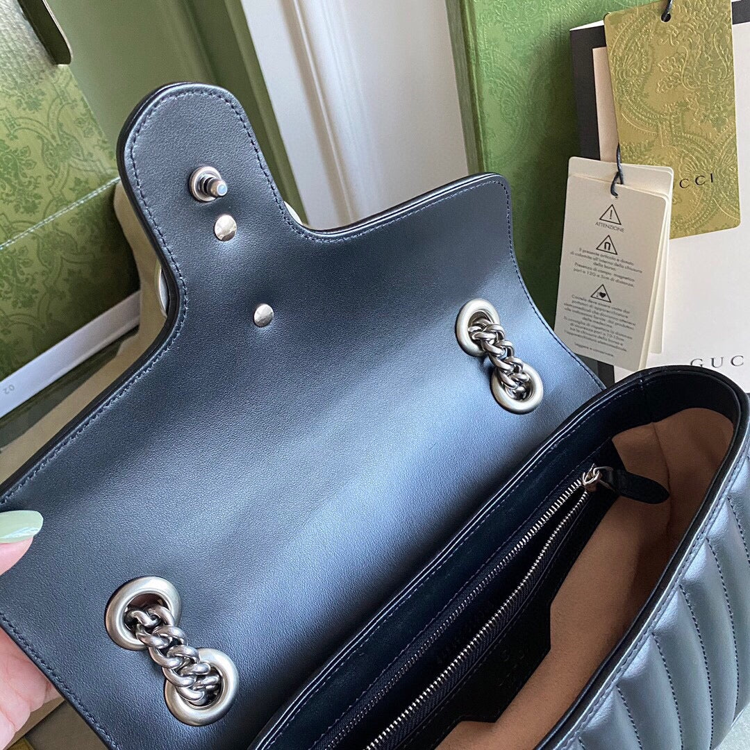 G  Marmont small shoulder bag Black / White / Dusty Pink / Gray Blue