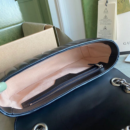 G  Marmont small shoulder bag Black / White / Dusty Pink / Gray Blue