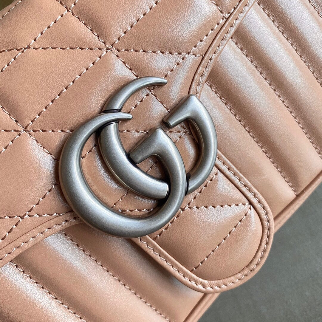 G  Marmont small shoulder bag Black / White / Dusty Pink / Gray Blue