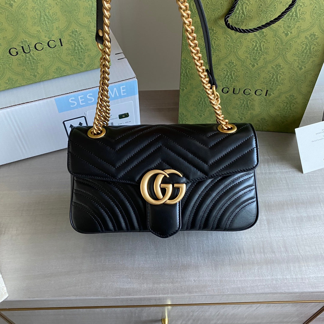 G  Marmont small shoulder bag Black / White / Red / Gray Blue