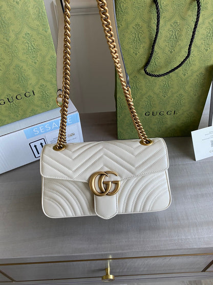 G  Marmont small shoulder bag Black / White / Red / Gray Blue