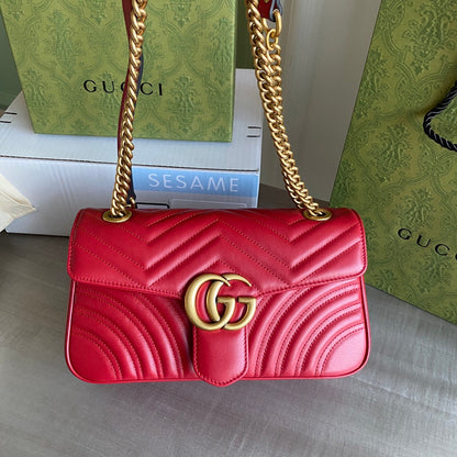 G  Marmont small shoulder bag Black / White / Red / Gray Blue