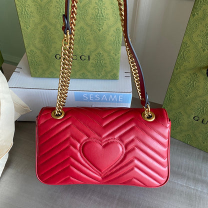 G  Marmont small shoulder bag Black / White / Red / Gray Blue