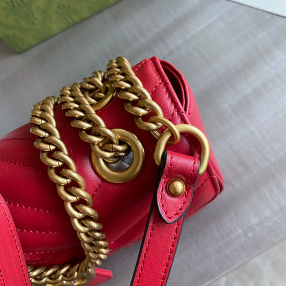 G  Marmont small shoulder bag Black / White / Red / Gray Blue