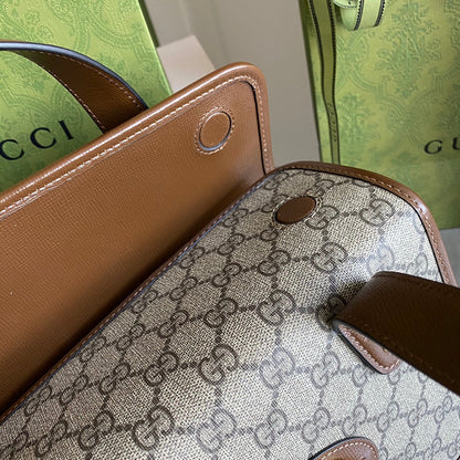G Horsebit 1955 Mini shoulder bag Beige and ebony