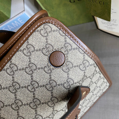 G Horsebit 1955 Mini shoulder bag Beige and ebony