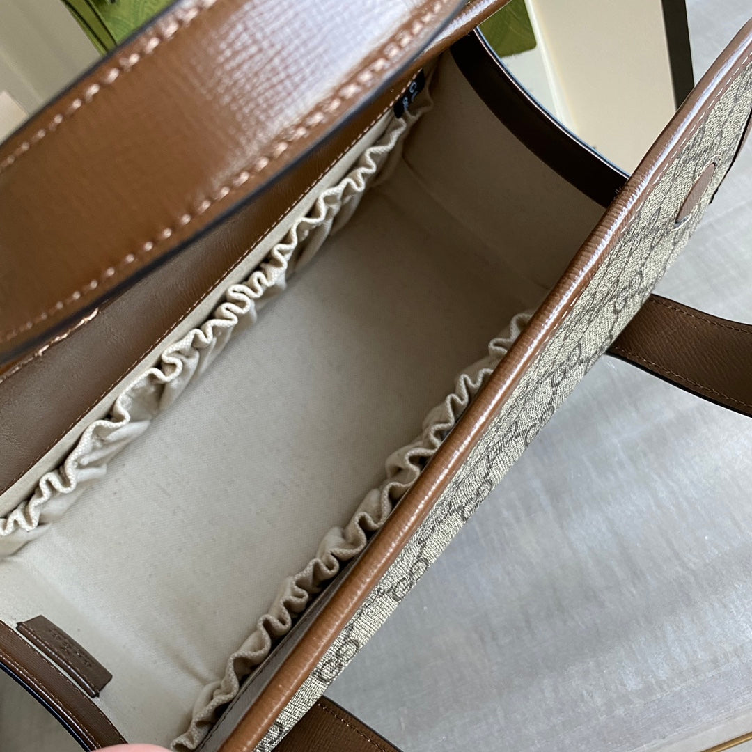 G Horsebit 1955 Mini shoulder bag Beige and ebony