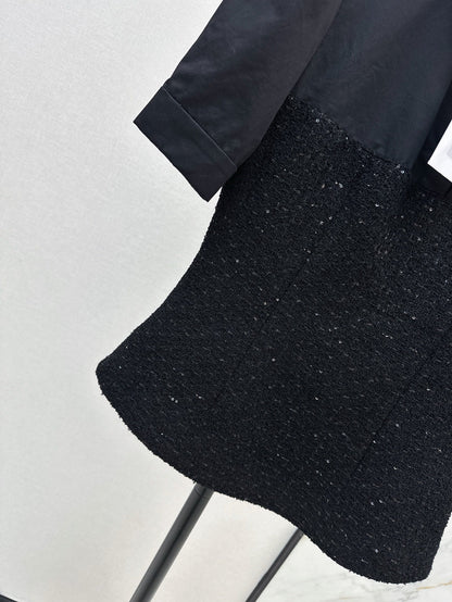 C 25ss Woven sequined shirt(WHITE,BLACK)