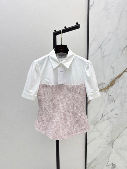 C 25ss Woven sequined shirt(WHITE,BLACK)