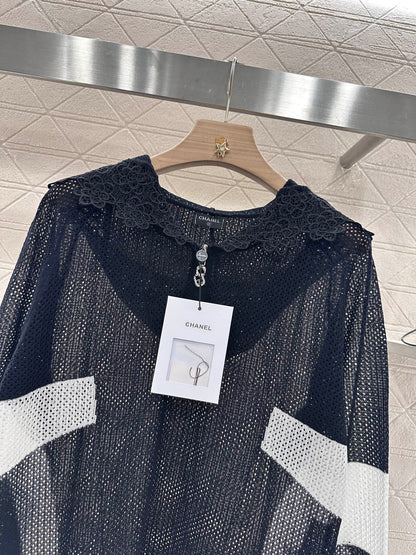 C 2025 new product Hollow knitted long sleeves