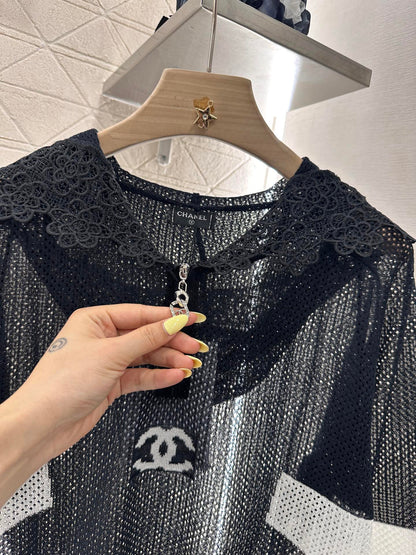 C 2025 new product Hollow knitted long sleeves