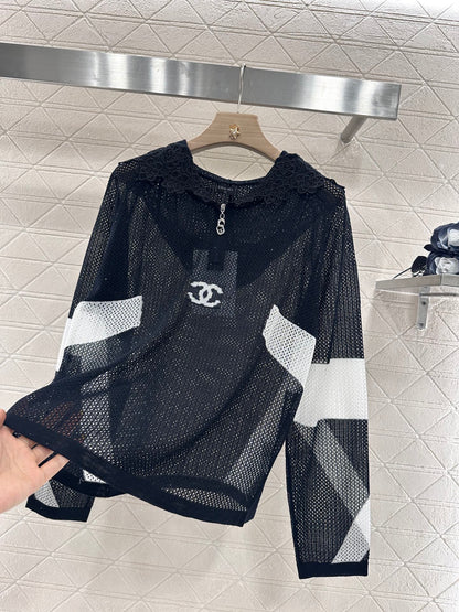 C 2025 new product Hollow knitted long sleeves