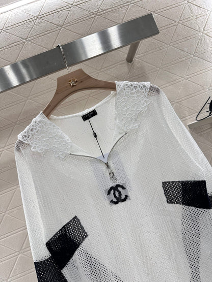 C 2025 new product Hollow knitted long sleeves