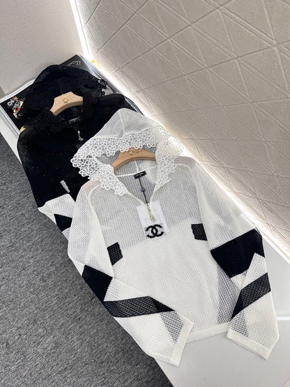 C 2025 new product Hollow knitted long sleeves