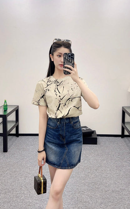 D 2025 new product Printed short sleeves