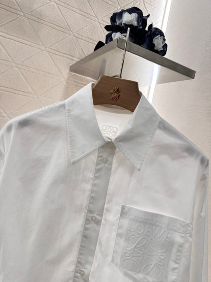 Lo 2025 new product Hollow embroidery shirt