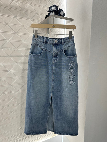 C  2025 new product Denim long skirt