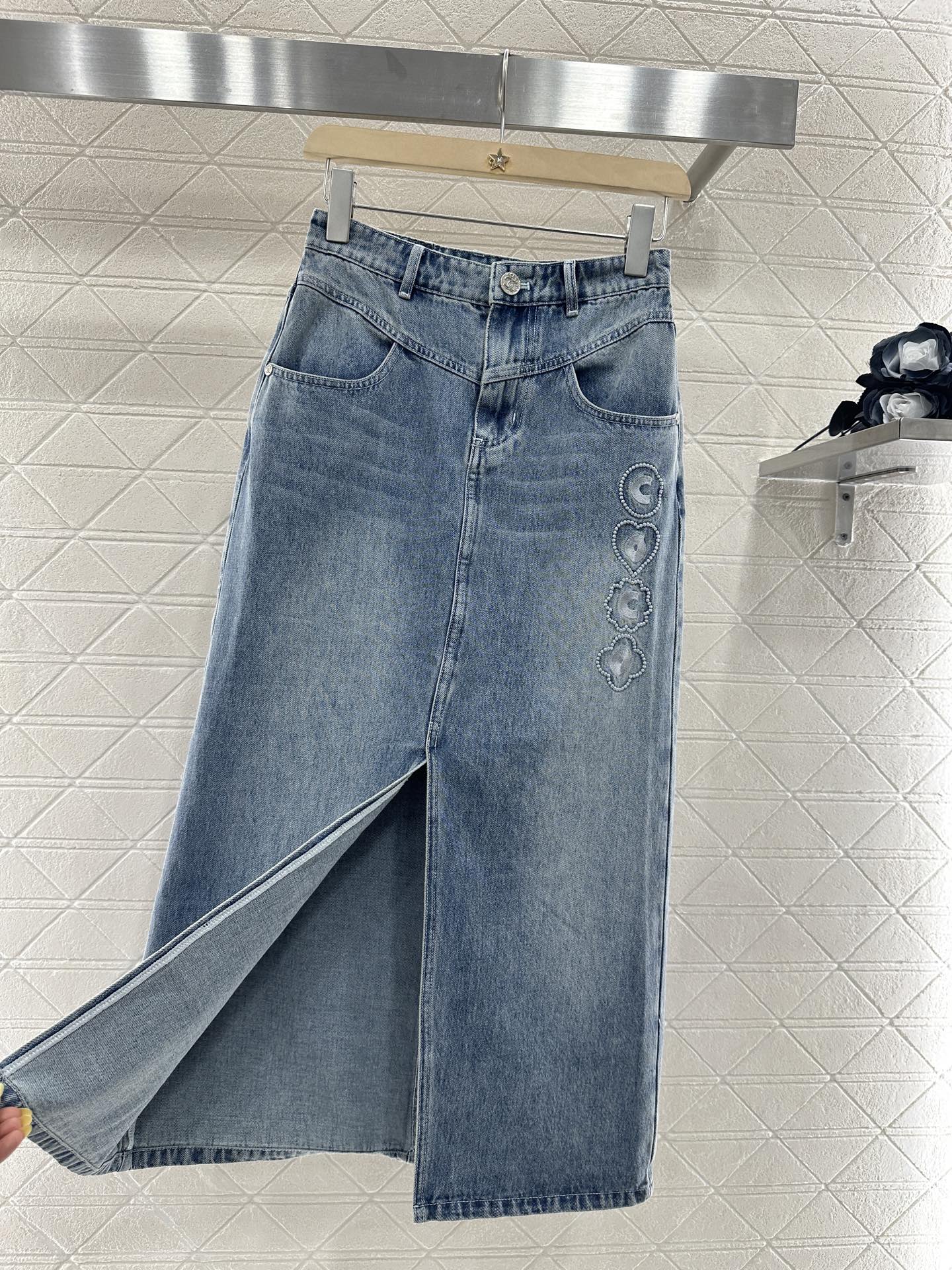 C  2025 new product Denim long skirt