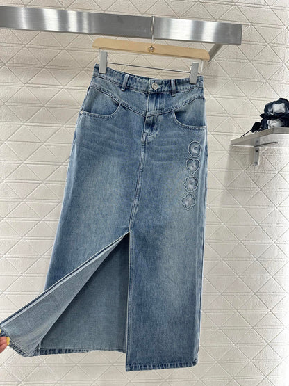 C  2025 new product Denim long skirt