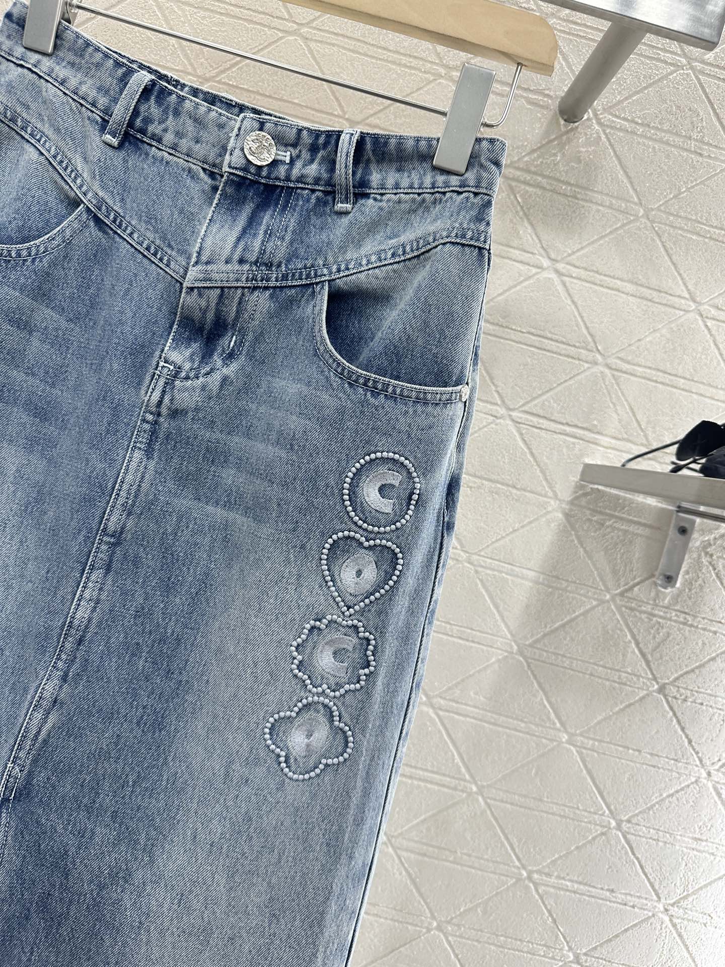 C  2025 new product Denim long skirt