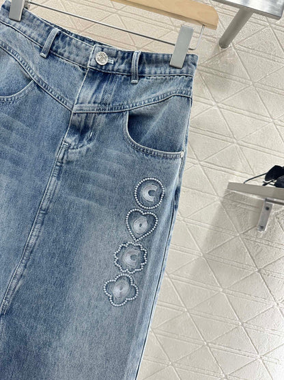 C  2025 new product Denim long skirt