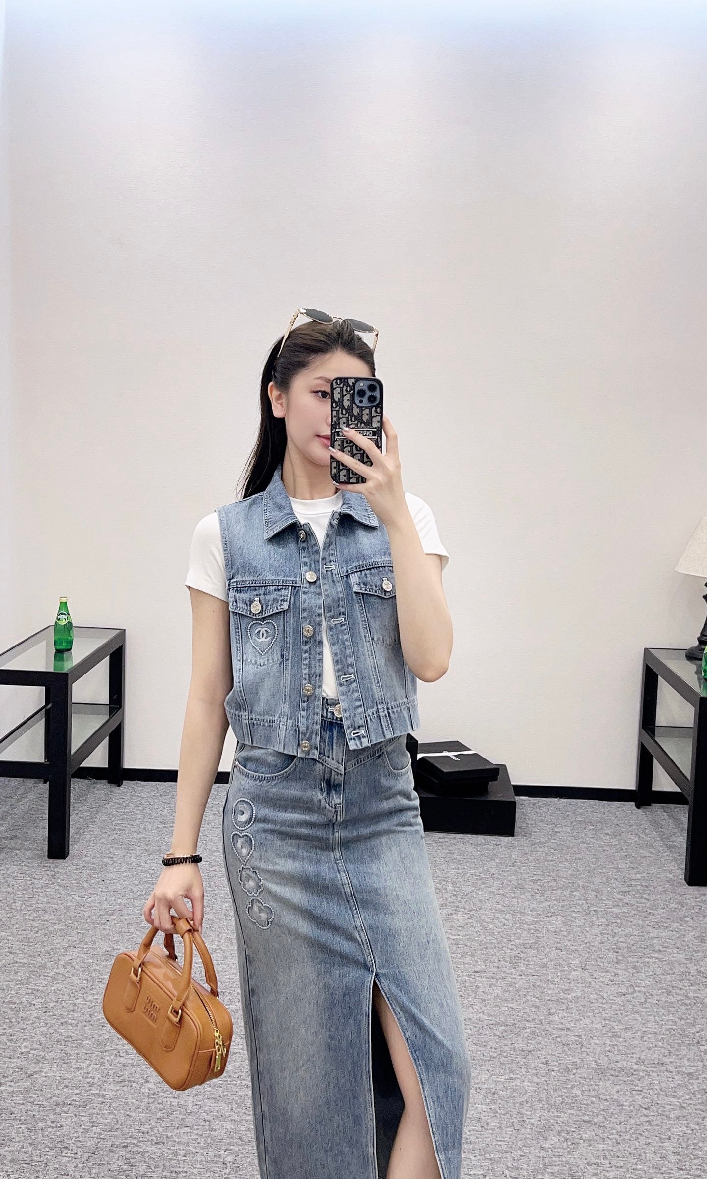 C  2025 new product Denim long skirt