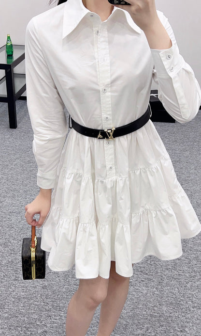 L  2025 new products Belt dress（with a belt）