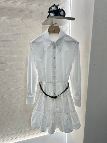 L  2025 new products Belt dress（with a belt）