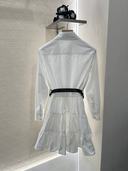 L  2025 new products Belt dress（with a belt）