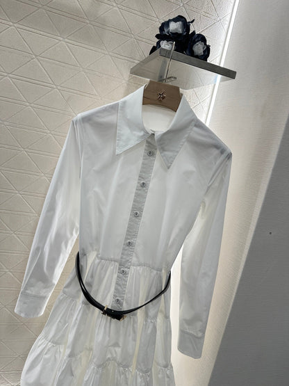 L  2025 new products Belt dress（with a belt）
