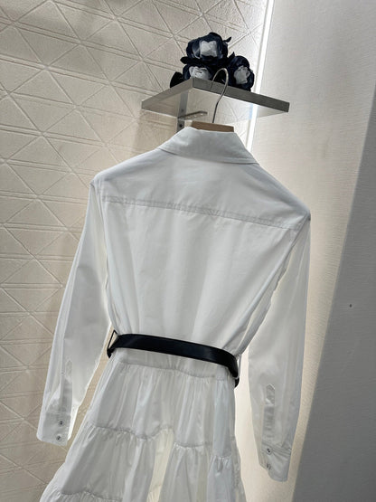 L  2025 new products Belt dress（with a belt）