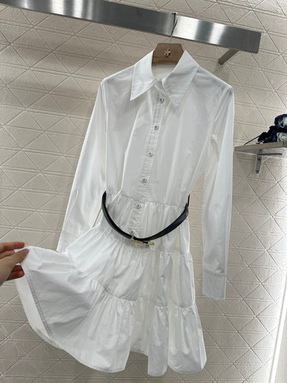 L  2025 new products Belt dress（with a belt）