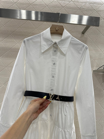 L  2025 new products Belt dress（with a belt）