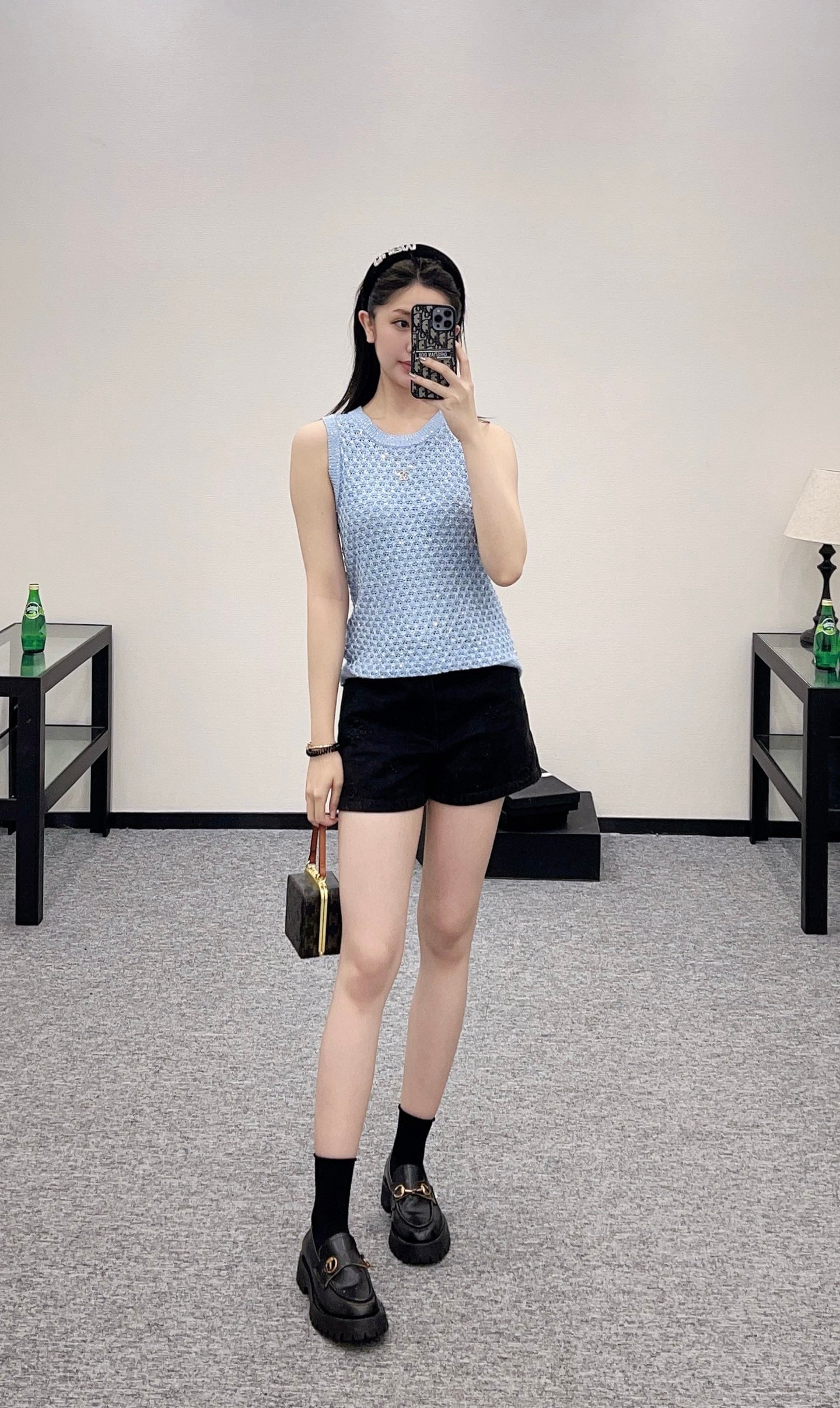 C*♥2025 new product Sequined hollow vest