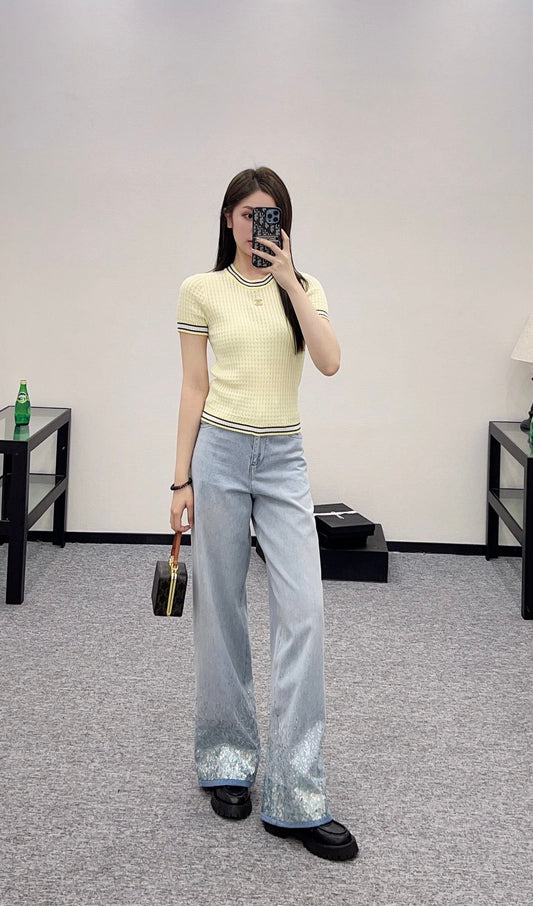 C*♥2025 new products Knitted short sleeves