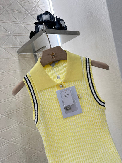 C*♥2025 nouveau produit Gilet tricoté à revers 