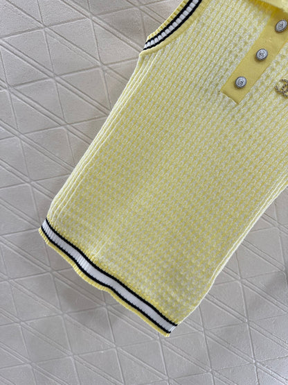 C*♥2025 nouveau produit Gilet tricoté à revers 