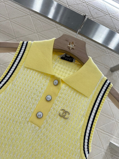 C*♥2025 nouveau produit Gilet tricoté à revers 