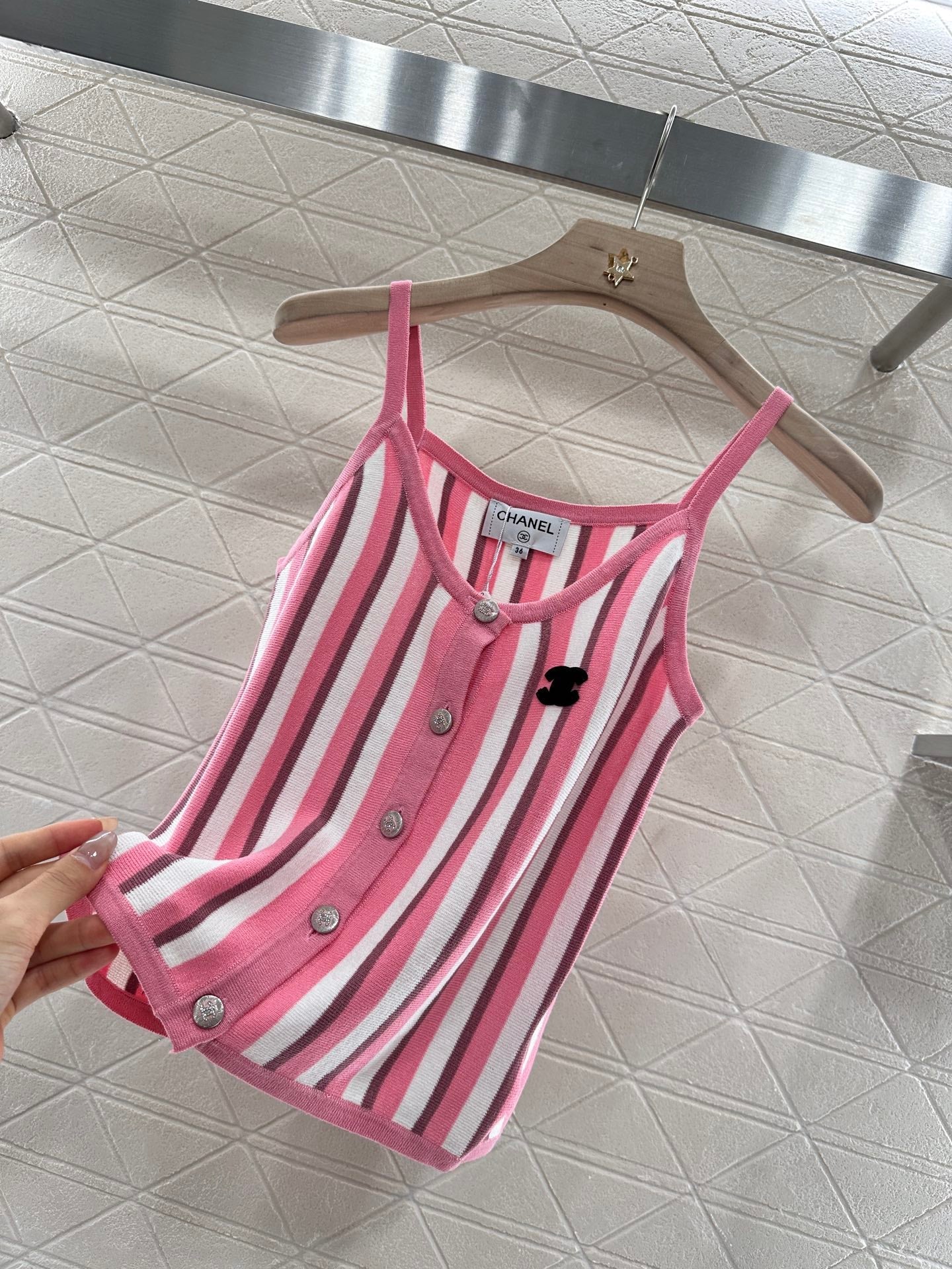 C 2025 new product Striped camisole