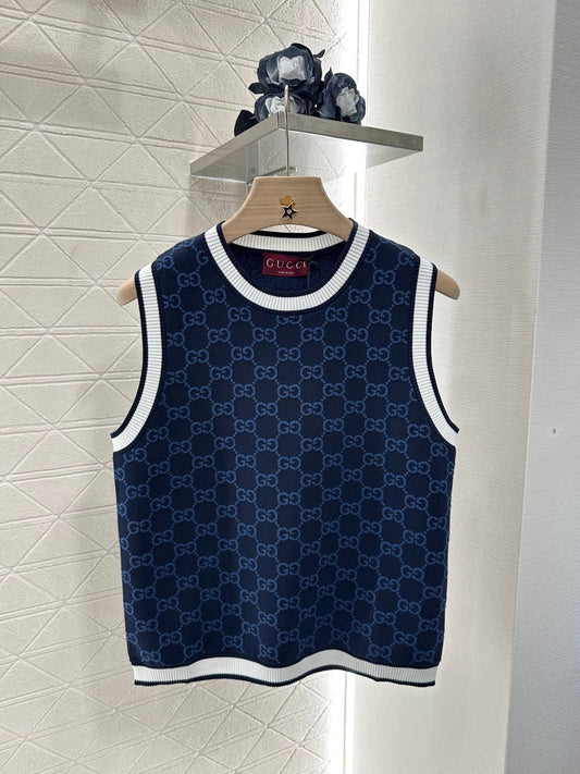 G 2025 new work Jacquard knitted vest