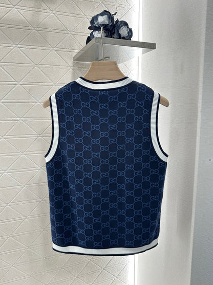 G 2025 new work Jacquard knitted vest